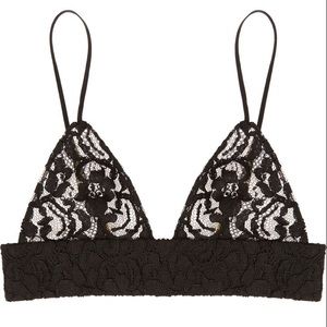 MSGM black lace triangle bra